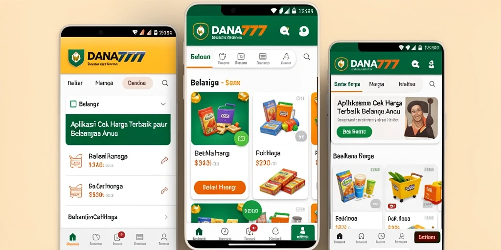 Tampilan antarmuka DANA777 yang sederhana dan efektif untuk cek harga.