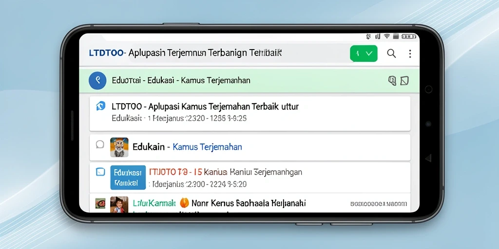 Antarmuka LTDTOTO yang intuitif untuk Kamus Terjemahan
