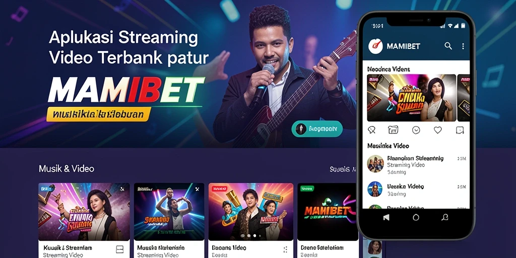 Antarmuka pengguna MAMIBET yang sederhana dan menarik untuk Streaming Video.