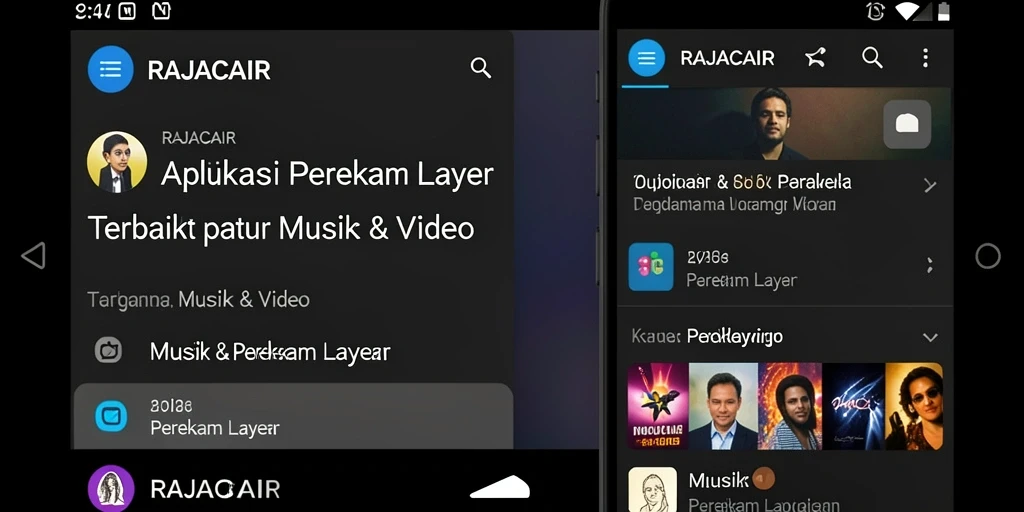 Antarmuka <strong>RAJACAIR</strong> saat merekam layar dengan fungsi lengkap.