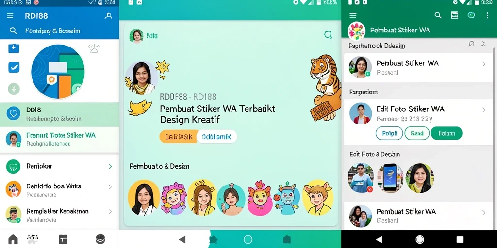 Antarmuka RDI88 yang sederhana dan mudah digunakan untuk membuat stiker.