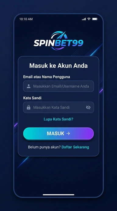 Tampilan halaman login spinbet99